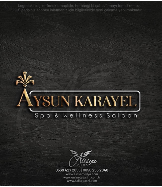 A Harfi Sade Şık Logo, Bronz Altın Renk Güzellik Merkezi, Estetik, Bakım, Makyaj Kuaför Logo Tasarımı